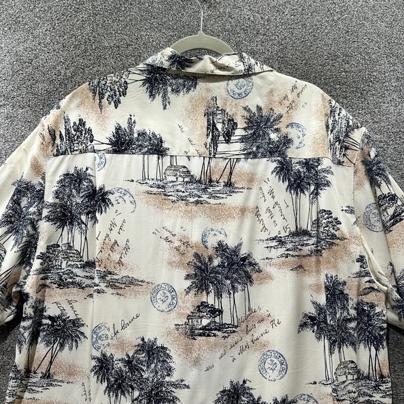 La Cabana Hawaiian Camp Shirt Men Large‎ Rayon Palm Tree Tropical Cruise Resort - Picture 5 of 10